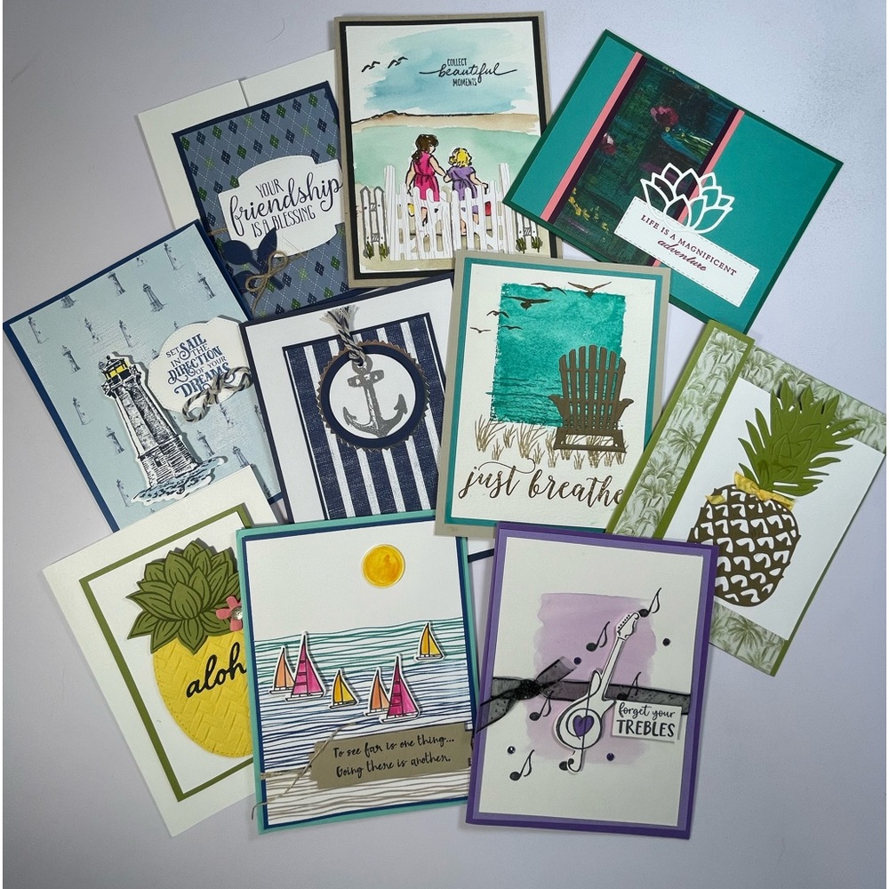 10 Handmade Uplifting/Motivation/Greeting Stampin Up! Cards! NEW